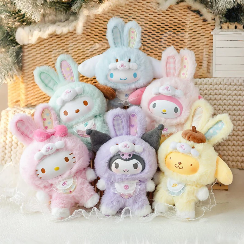 Sanrio × Top Toy Hrace Characs Fairy Rabbit Serise Blind Box Dolls Pendant Vinyl Dolls Kuromi Cinnamoroll Hello Kitty Kids Gifts