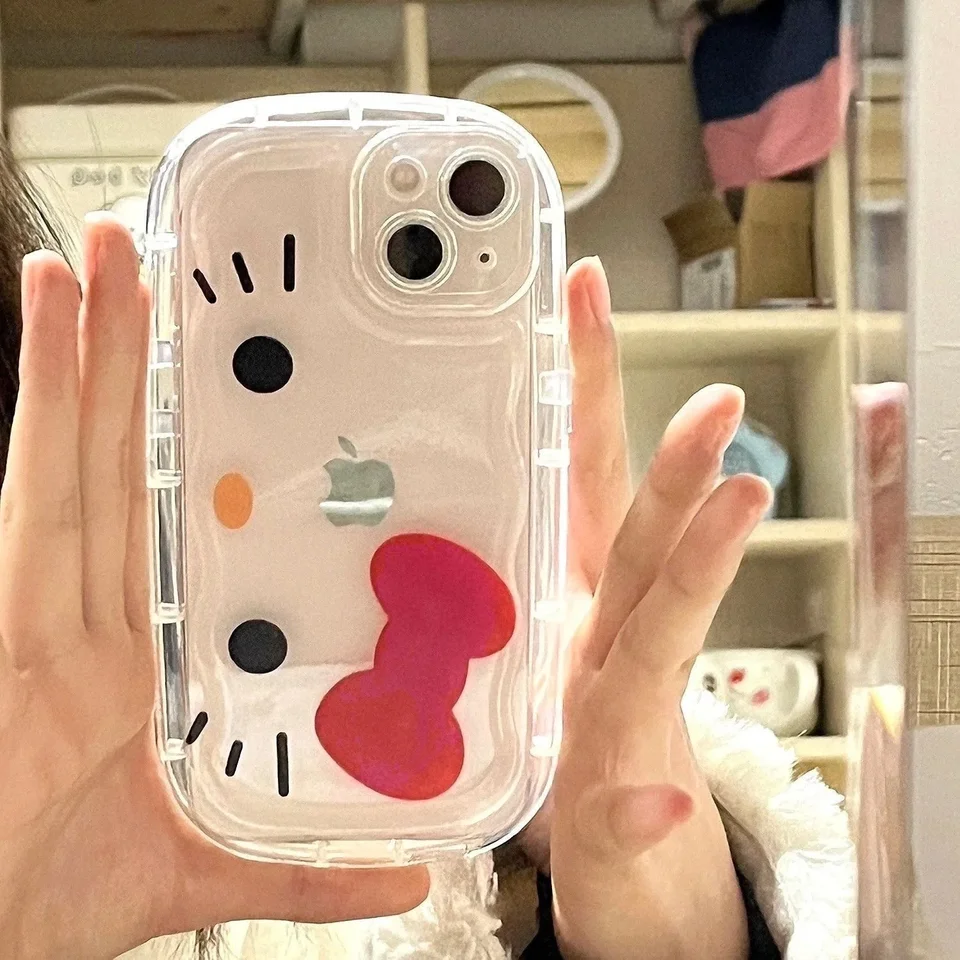 Sanrios Hello Kittys Clear Pase Pase pre Xiaomi Mi 11T 11Lite POCO F4 X3 X4 M4 GT NFC PRO 5G GIRL Y2K Airbag SOCPORPPORT