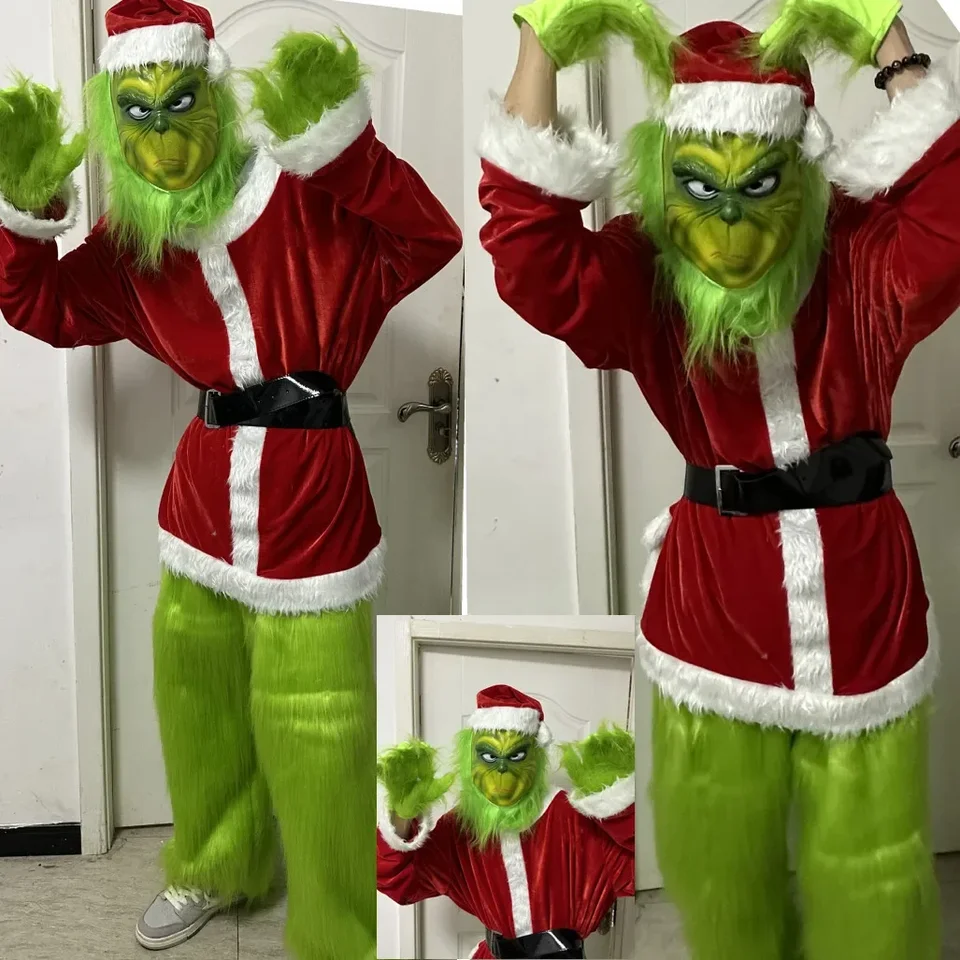 Santa Claus kostým set vianočné večierky ples pre dospelý kostým rola hrania kostým Halloween