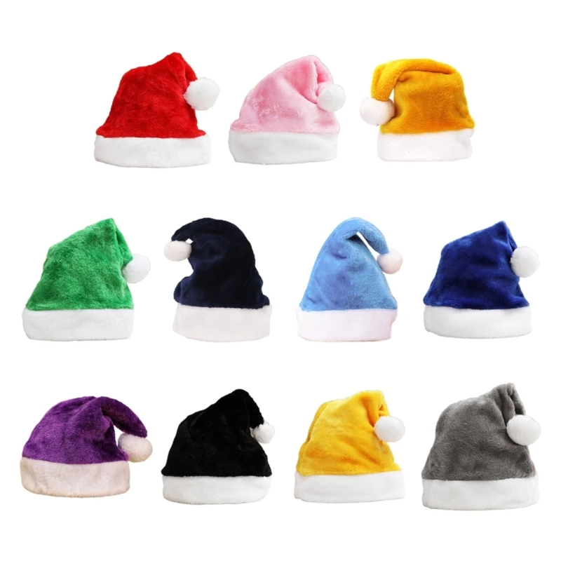 Santa Hat Pohodlný viacfarebný vianočný klobúk na večierok pre dospelých detí
