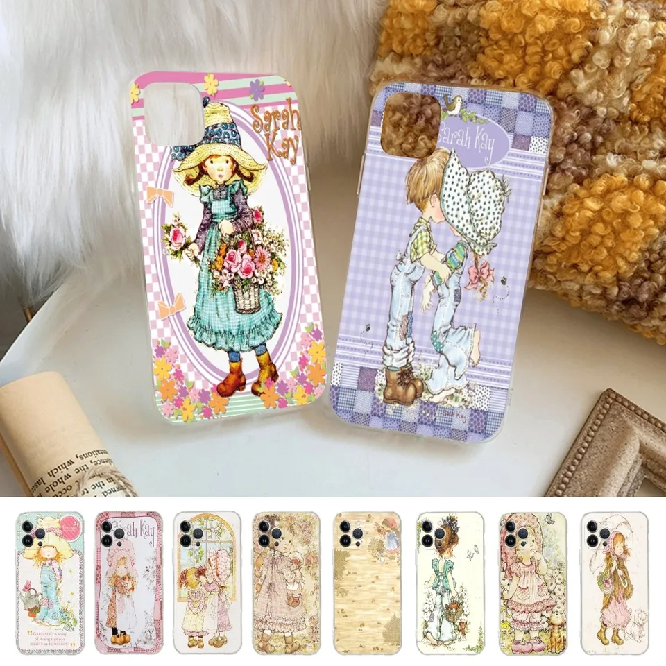Sarah Kay Puzdro Silikón Soft pre iPhone 16 15 14 13 12 11 11 Pro Mini XS Max Plus X kryt