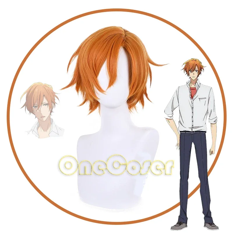 Sasaki na Miyano Sasaki Shuumei Cosplay parochňa oranžová krátke vlasy tepelne rezistentné vlákno Vlasy parochňa večierok Halloween Party Men