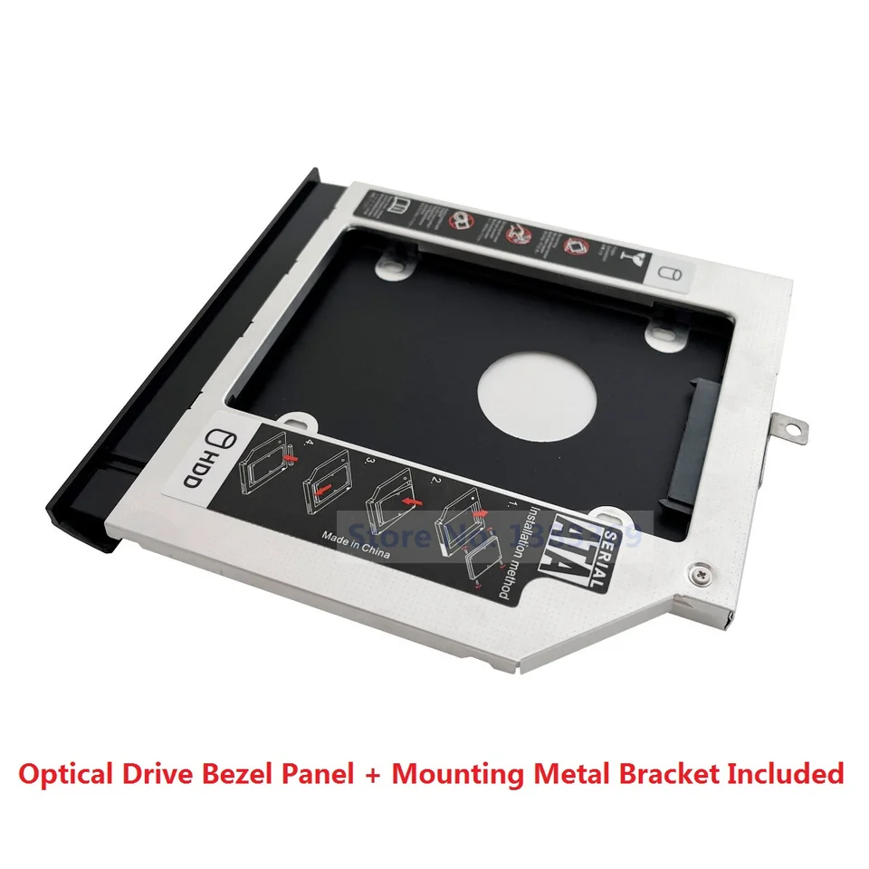 SATA 2. pevný disk SSD HDD Modul Caddy Adapter pre Lenovo IdeaPad 310 510 ISK IKB IAP ABR Series + Držka predného panela Bezel