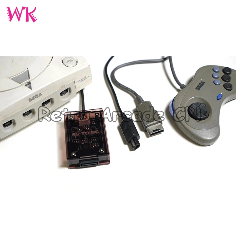 Saturn Gamepad to Dreamcast Converter Retro Arcade Game Adaptér videohry s 200 priestormi pre pamäťovú kartu