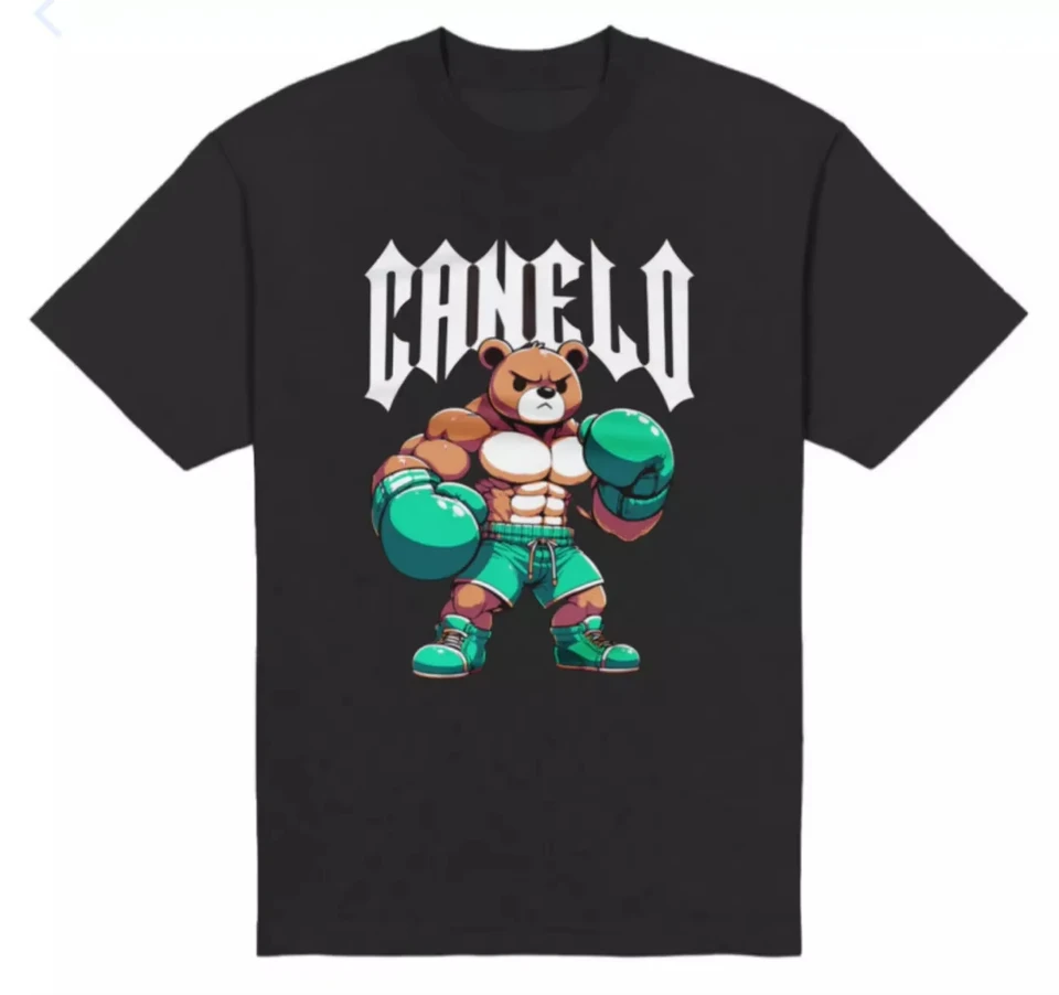 Saul Canelo Alvarez boxerský medveď Grafické bavlnené tričko unisex mužov ženské fanúšikovia Essentials
