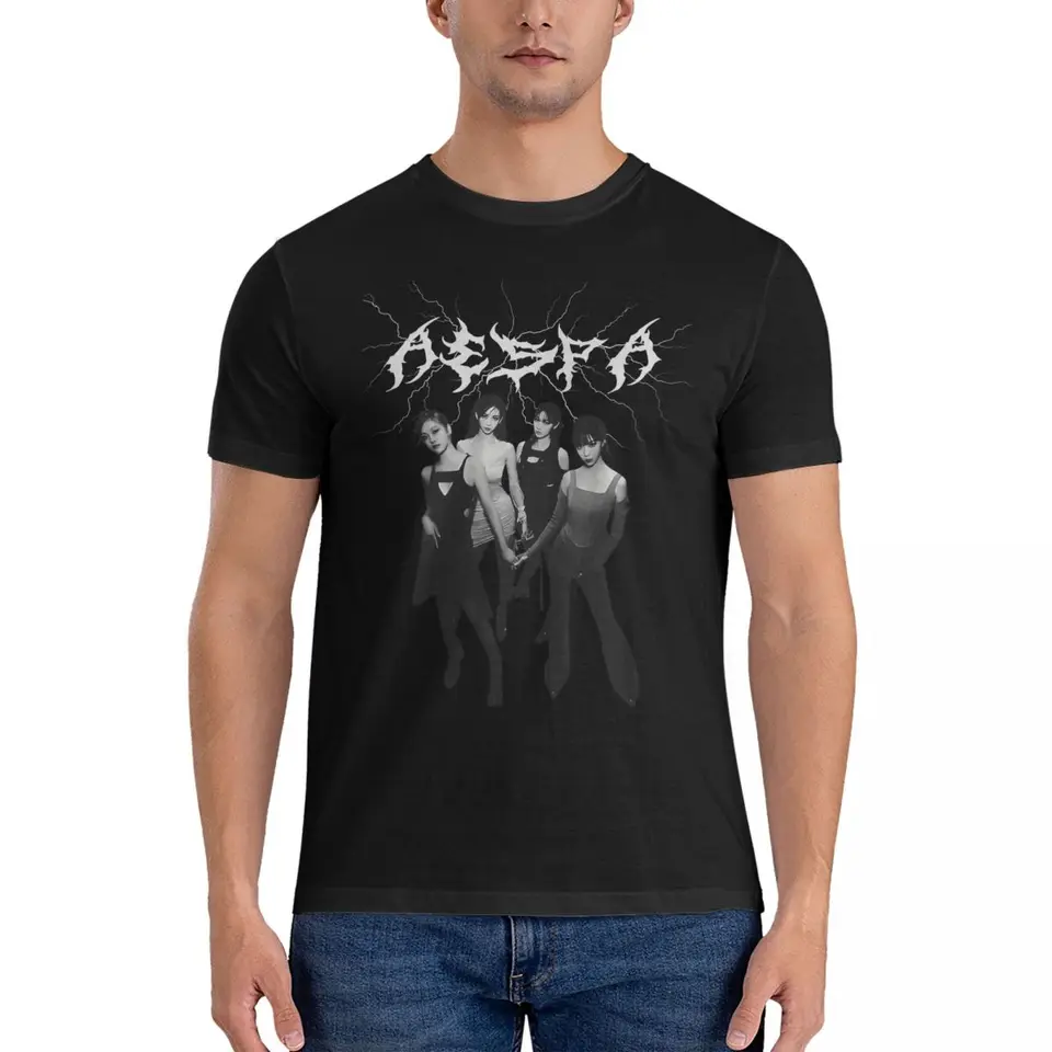 Savage Fanart T košeľa pre mužov Cotton Vintage Tričko Crewneck Aespas Tee tričko s krátkym rukávom