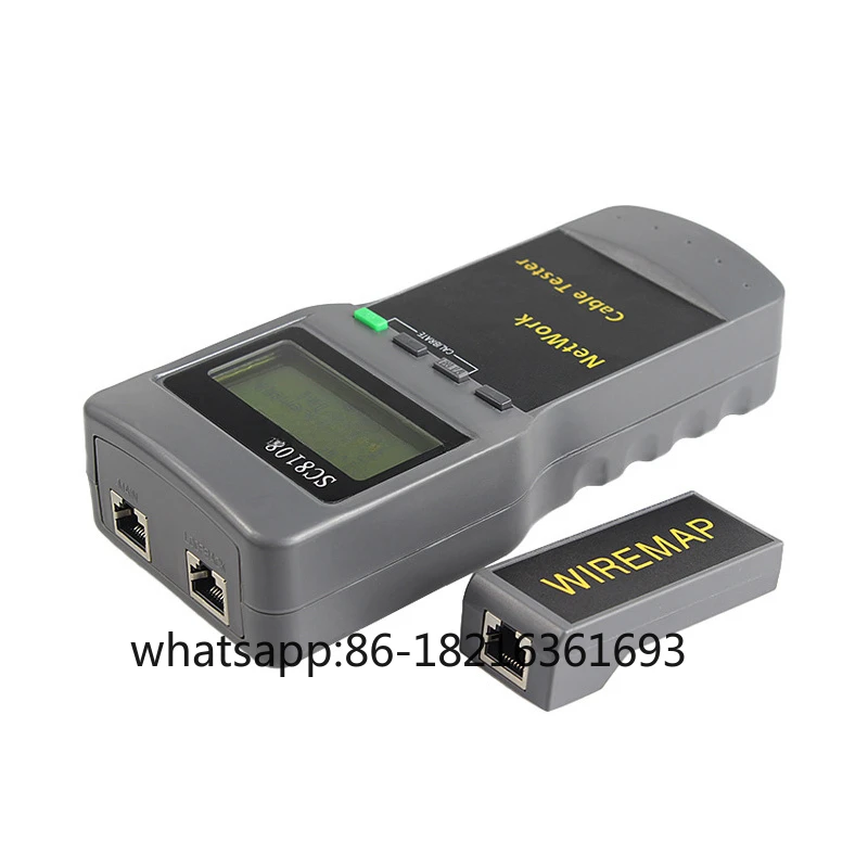 SC8108 RJ45 Tester sieťového kábla pre káblový merač LAN s LCD displejom