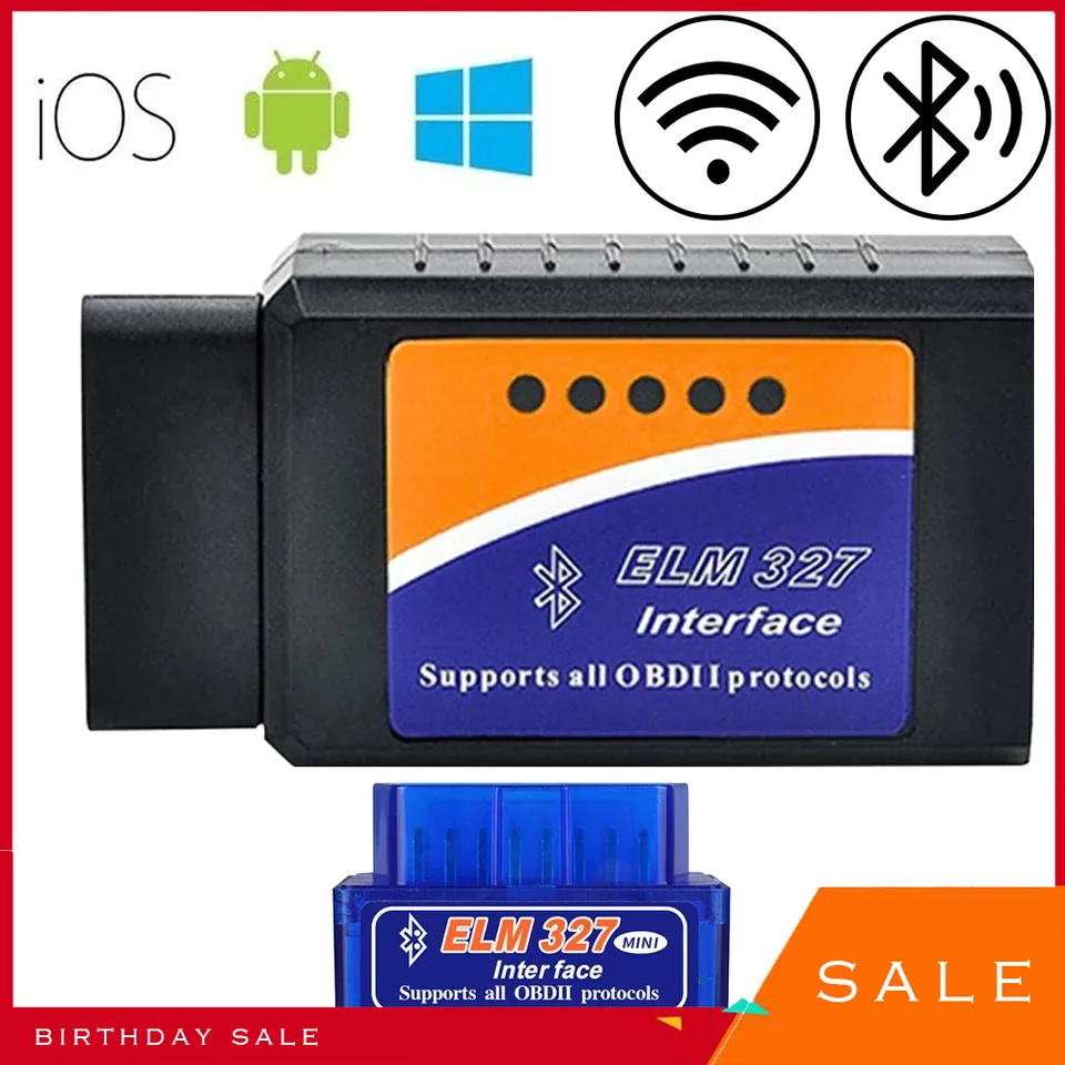Scanner OBD2 ELM327 Auto Diagnostický detektorový kód čítania kódu V1.5 WiFi Bluetooth OBD 2 pre nástroje na opravu automatického skenovania Android iOS