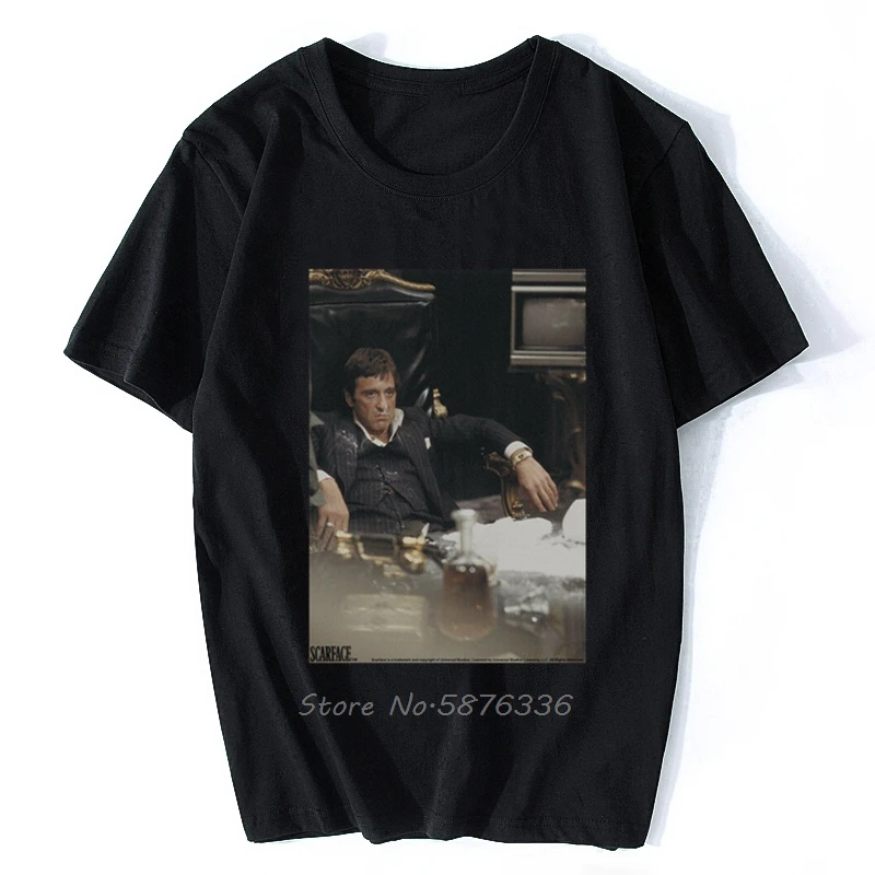 Scarface Movie Sitt Back Licencované dospelé tričko Tričko Cotton Tete tričko Men bavlnené tričká Tops Tops Harajuku Streetwear