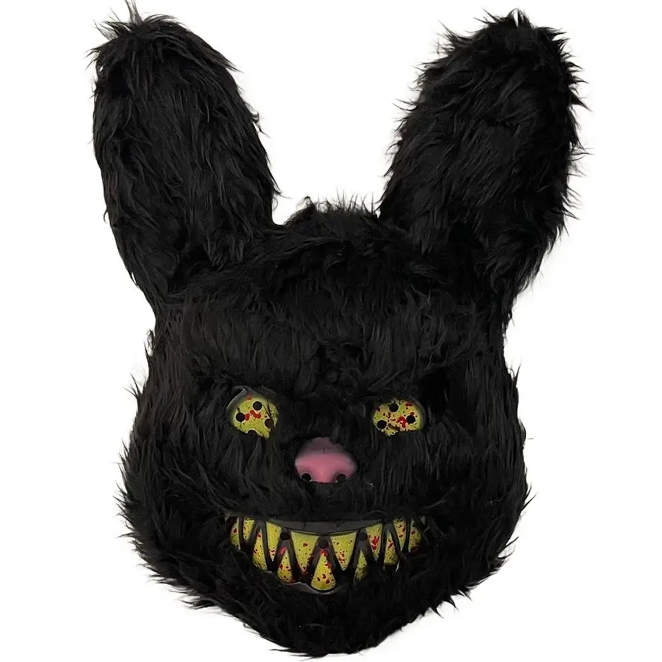 Scary Halloween Mask Ghost Festival Realistické krvavé plyšové bunny maska ​​pódium Performance rekvizity vystavené zuby krvavých medveďov Mask Muži