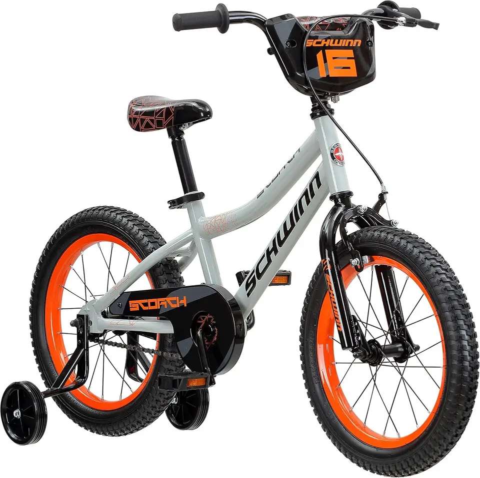 Scorch BMX Detský bicykel, pre chlapcov a dievčatá vo veku 3-7 rokov, 16-palcové kolesá, tréningové kolesá, krížové barové podložky a