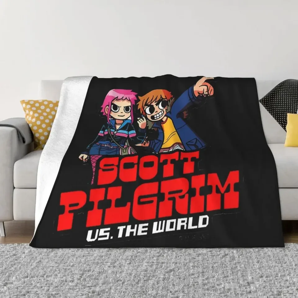 Scott Pilgrim manga prikrývka vlna vtipná priedušná prikrývka na posteľnú pohovku jar jeseň