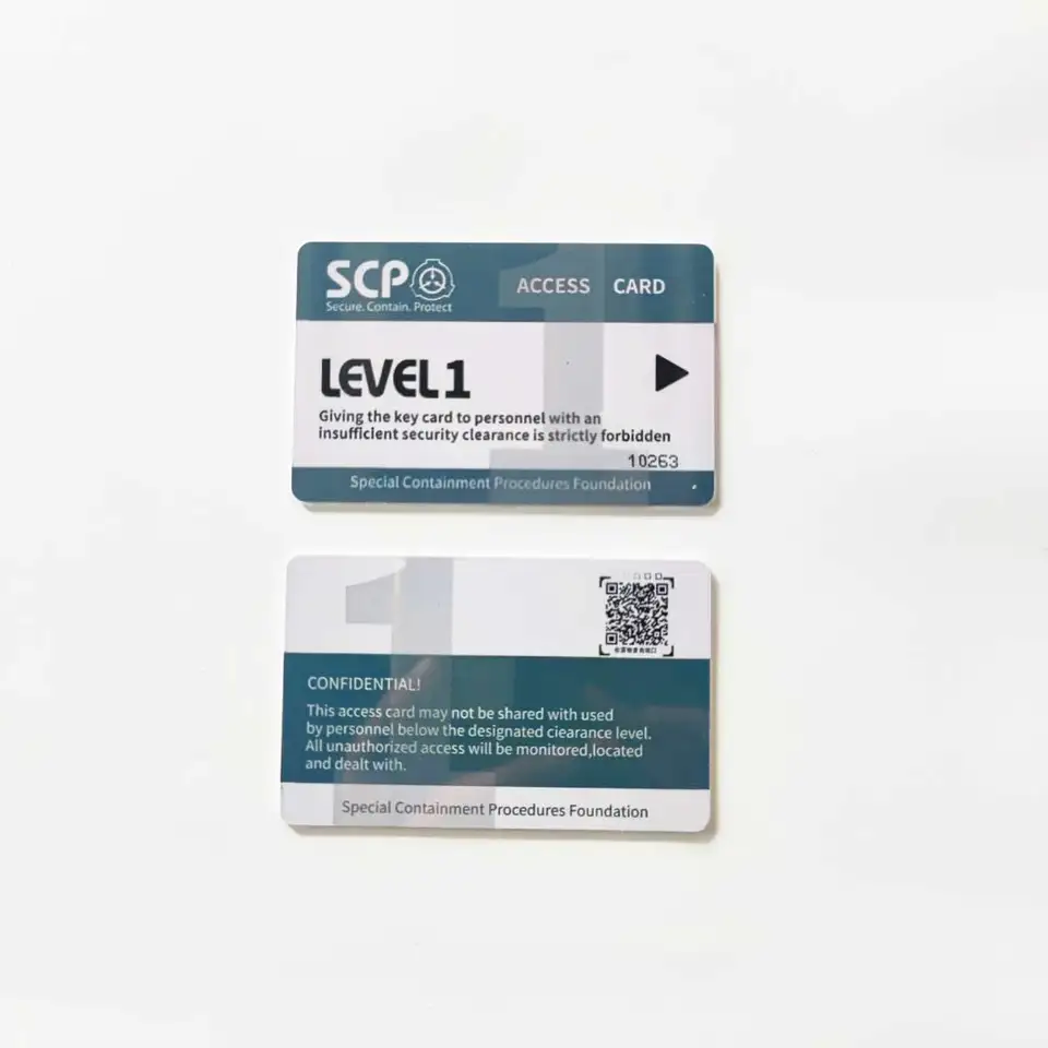 SCP Foundation Guard Secret PVC tvrdá karta Špeciálne logo Cosplay Access Card SCP-25