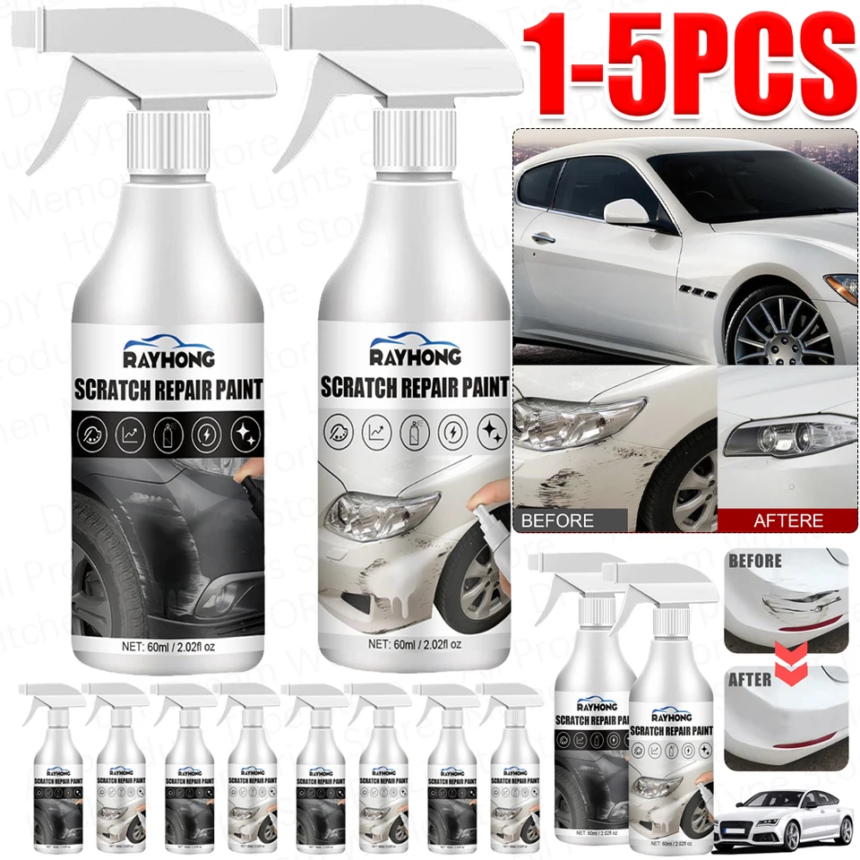 Scratch Oprava sprej 60 ml automobilového farby prenosné prenosné leštenie auta Spray hlboký škrabanec na opravu vosku Scratch Remover Poishin