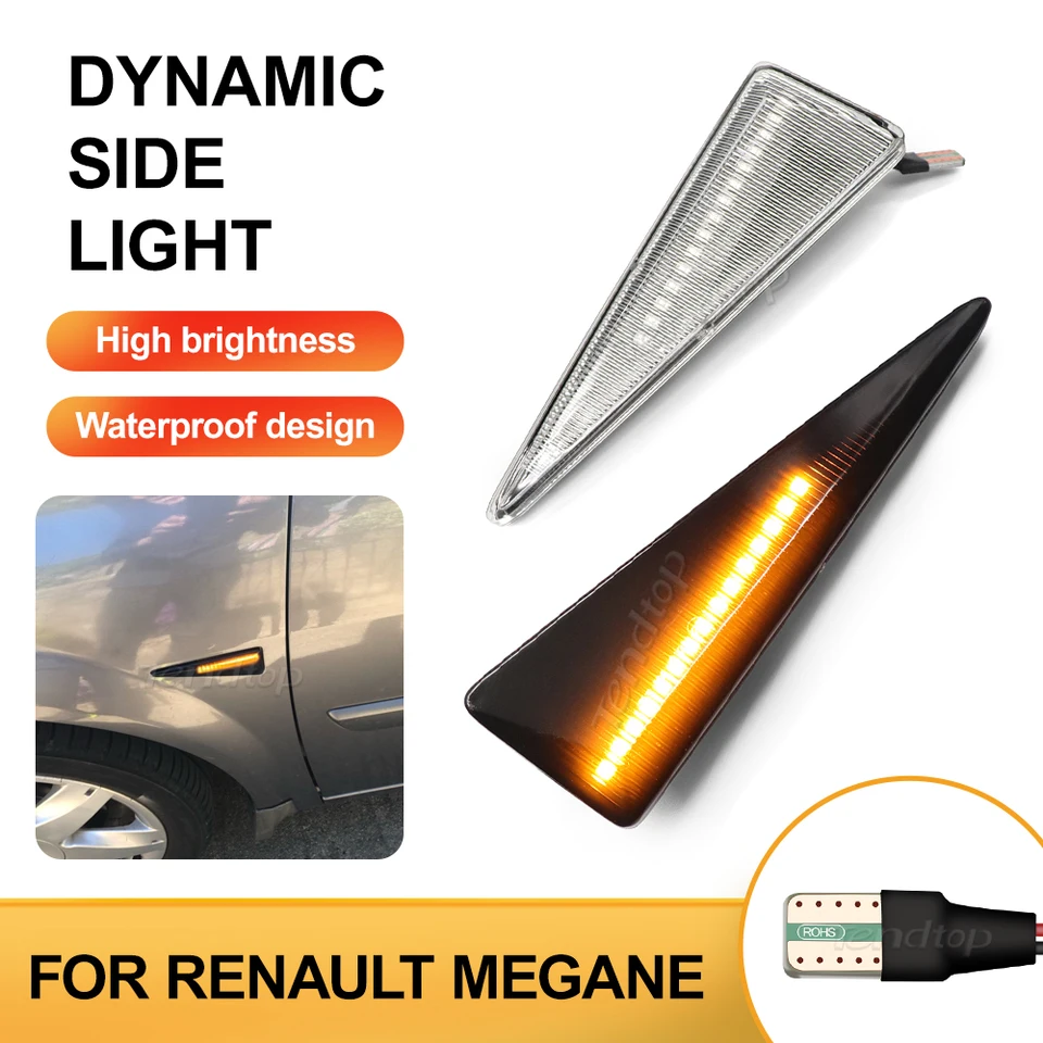 Scroll LED Streamer Strip Svetlo Svetlo Signálna lampa pre Renault Mk4 vel Satis Avantime Megane 2 Scenic 2 Espace 4