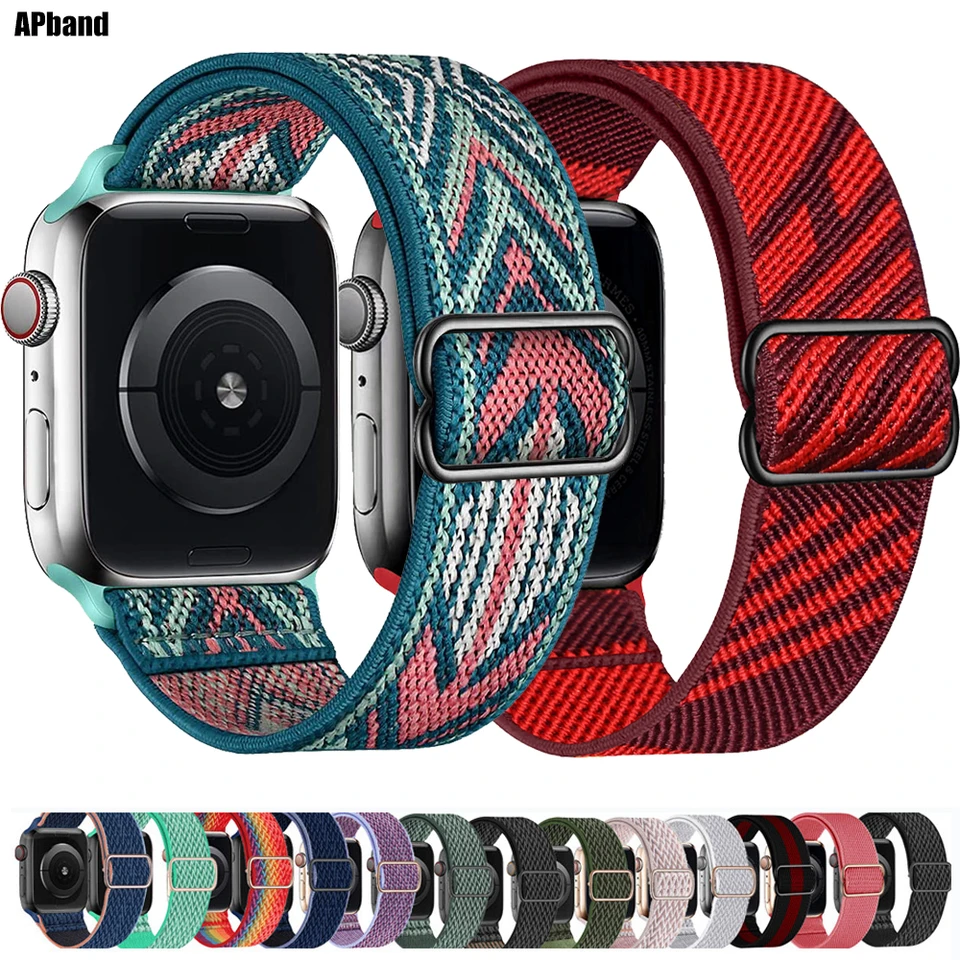 Scrunchie remienok pre Apple Watch Band 44 mm 40 mm 45 mm 41 mm 49 mm nastaviteľný elastický nylonový sólový slučka Iwatch SE 6 7 8 Ultra