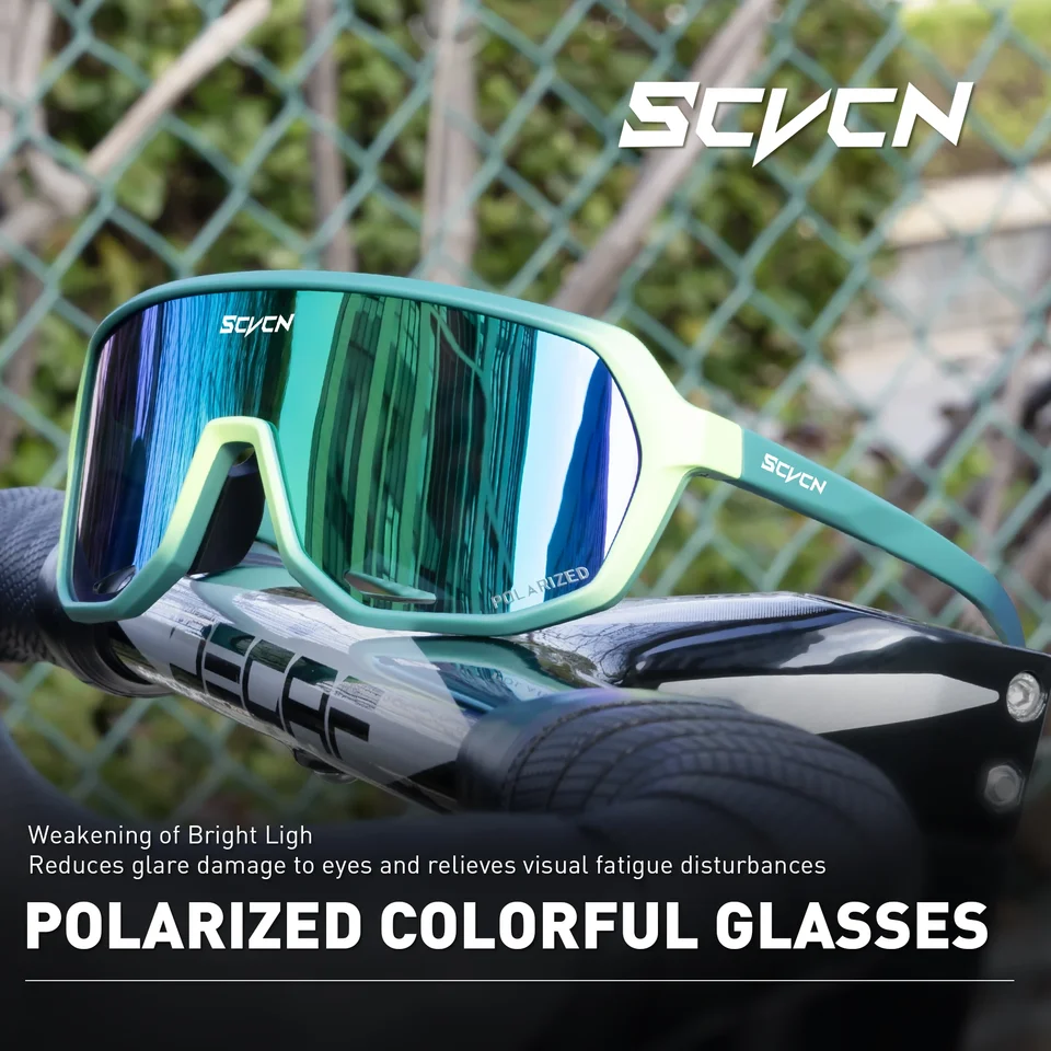 SCVCN Men módne polarizované slnečné okuliare na jazdu cyklistické okuliare Bicycle Mountain Bike Ženy UV400 Príležitostné okuliare