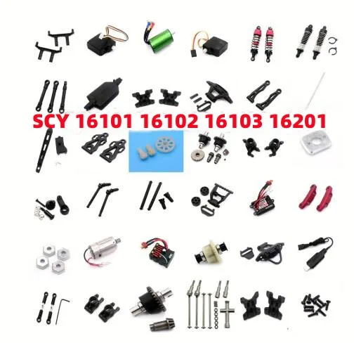 SCY 16101 16102 16103 16201 RC Náhradné diely automobilu Motor prijímač ESC diferenciálny hnací hriadeľ hriadeľa riadiaceho šálky šúchalého ramena podvozok