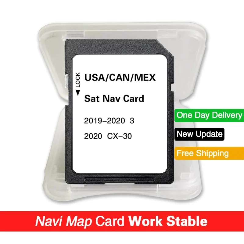 SD Card 7 alebo 8-palcová dotyková obrazovka pre médiá pre Mazda 3 CX30 Navigácia Aktualizácia GPS North America Mapy SAT Navi 8 GB