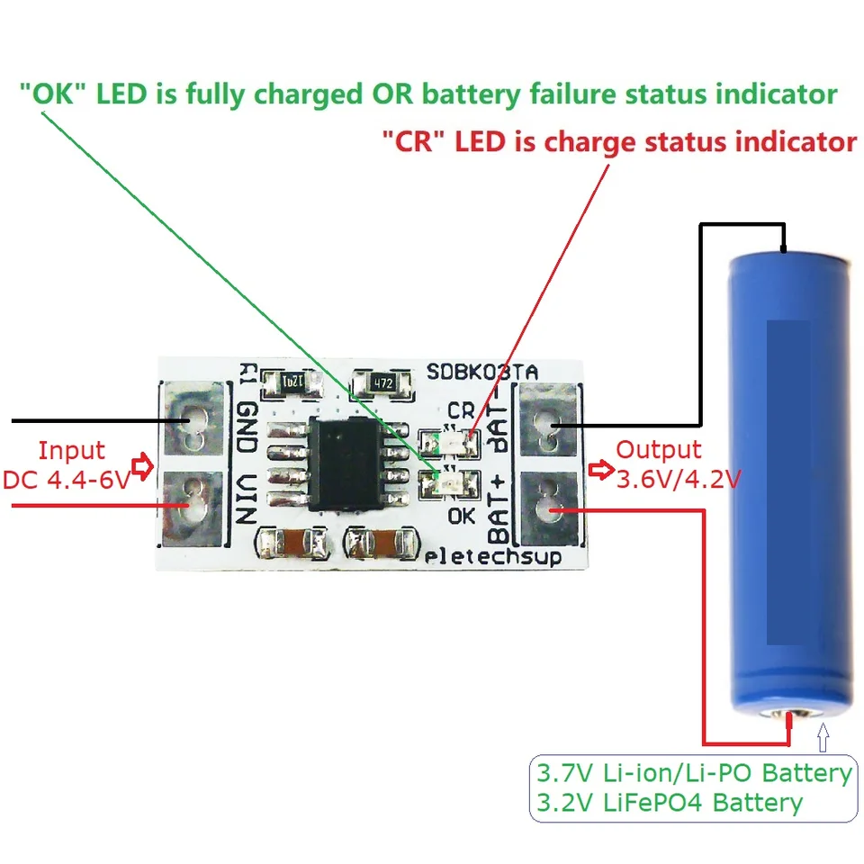 SDBK03TA 1A 4,2V 3,6V nabíjačka MPPT solárny ovládač 3.7V LI-ION LI-PO / 3,2V LIFEPO4 batéria pre solárny panel mobilný napáj