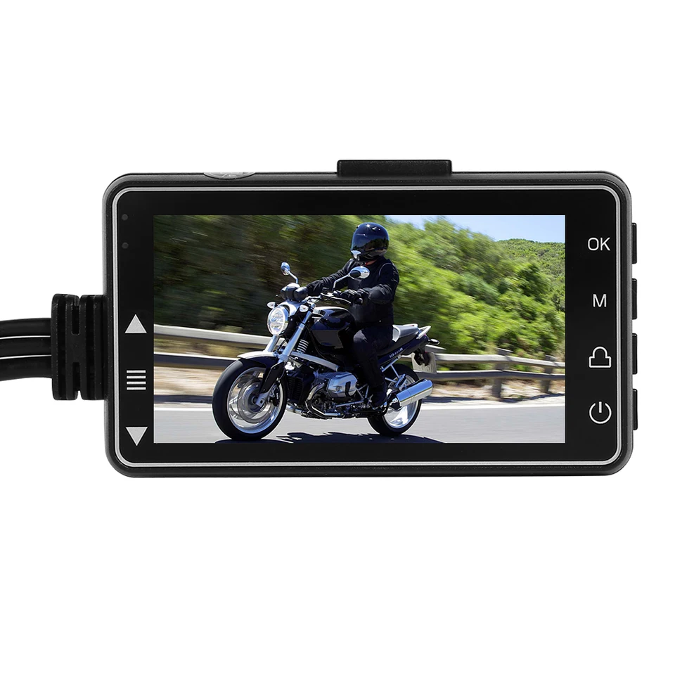 SE300 Motocykel DVR predný+Zadný pohľad na motocyklovú pomlčku digitálna video zapisovač 4 sklenený široký široký obsah Profesionálny objektív
