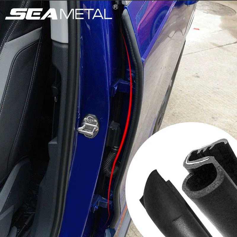 Seametal 2ks automobilový okraj bdier b stĺp gumové tesnenie poškriabania chránič auta Styling bočné dvere lišty