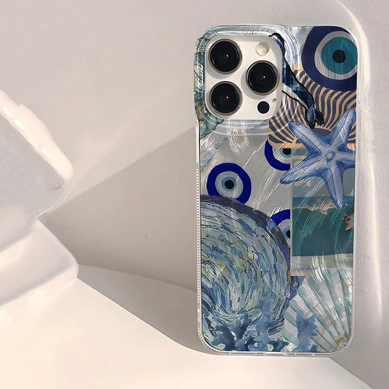 Seaside Cancery Wave pláž plážový telefón puzdro pre iPhone 15 16 14 13 12 11 Pro Max xs xr max 7 8 16 plus SE 2022 Strachproof Cover