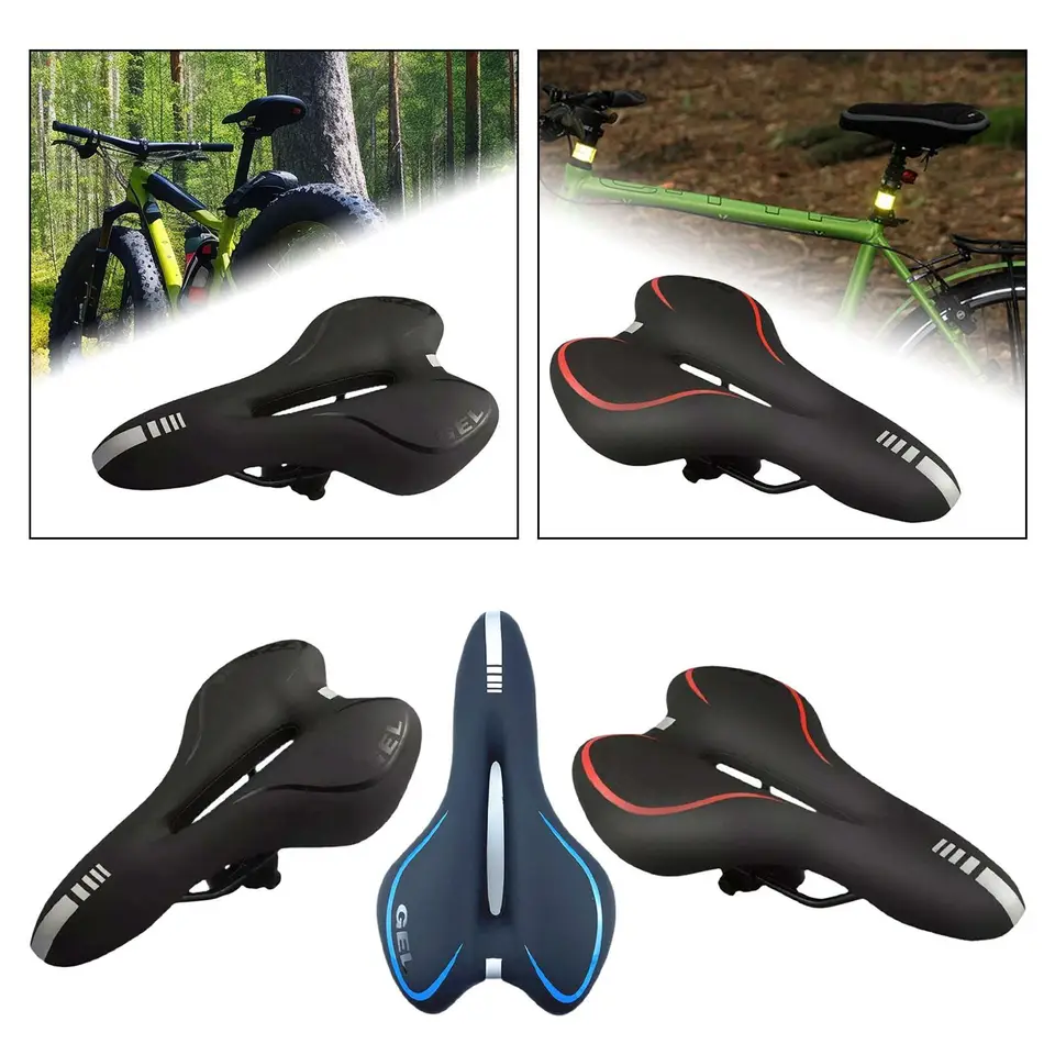 Sedadlo na horských bicykloch pre BMX PU Leather Hollow Pohodlné gélové bicykle sedlo