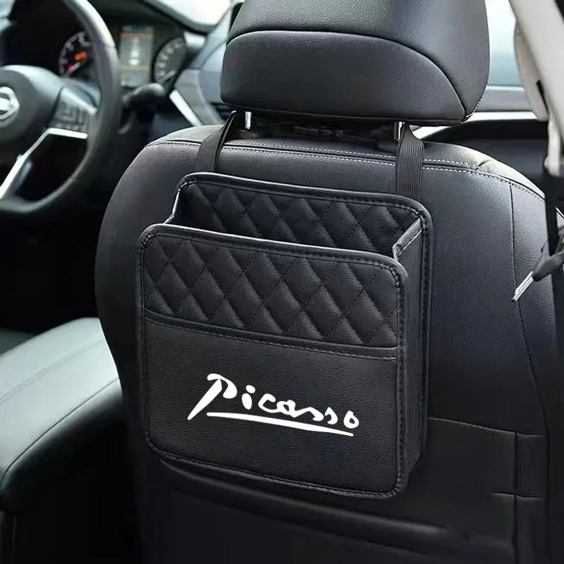 Sedadlá Storage Bag Pu kožené auto organizátor držiak autosedačky na sedenie