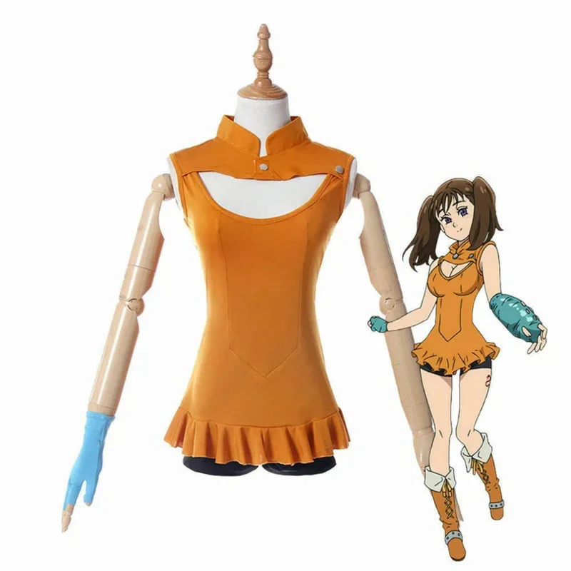 Sedem smrtiacich hriechov Imashime no Fukkatsu Diane Sin of Envy Women Women Top Shorts Set Cosplay kostým plavky plavky plavky