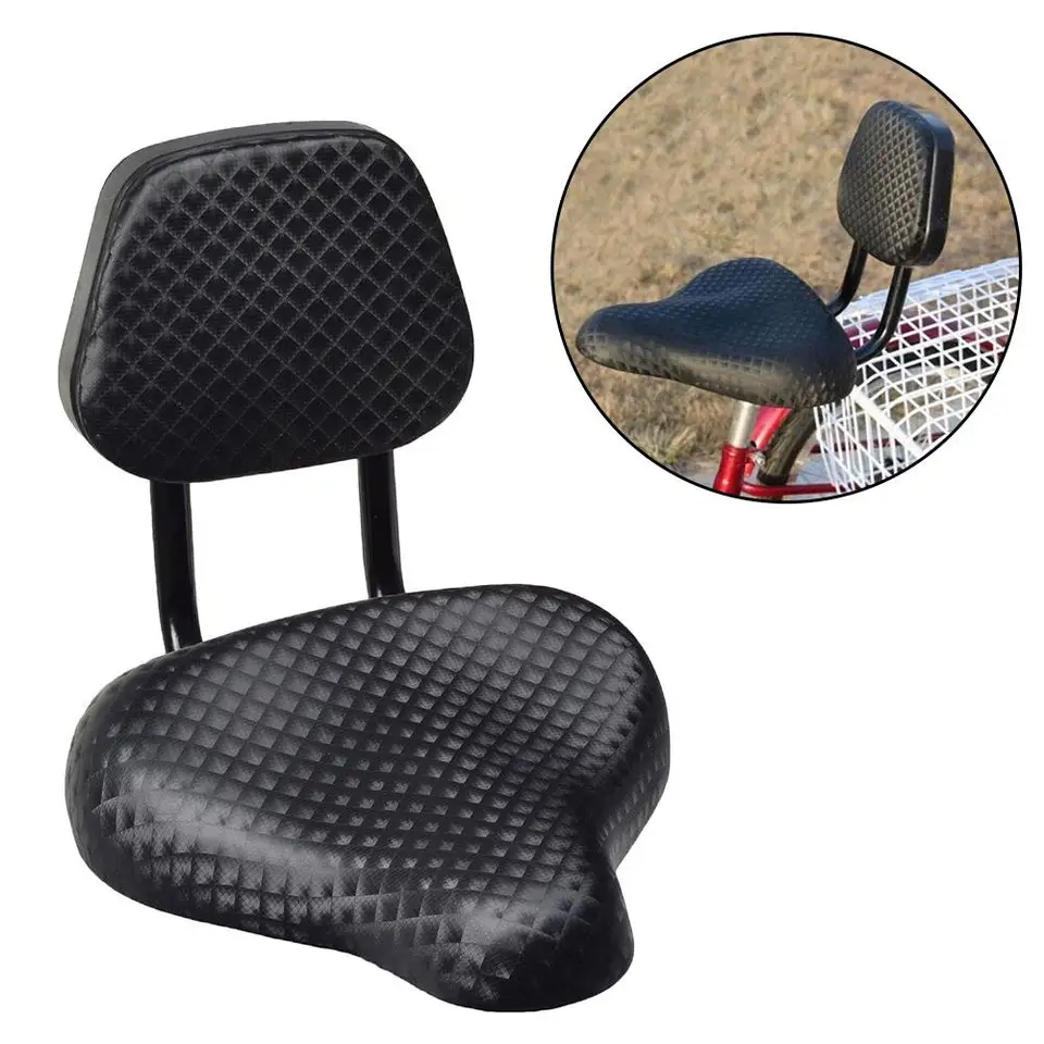Sedlo na bicykli s ergonomickým operadlom High Resilience Kožené kožené univerzálne bicykle so zadnou podporou cyklistického jazdného zariadenia
