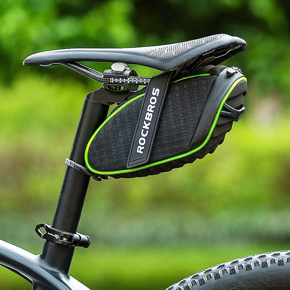 Sedlové sáčky na bicykli, 3D škrupina Odrazový nárazový cyklistický cyklistický bicykel zadný chvost vrecko na bicykle
