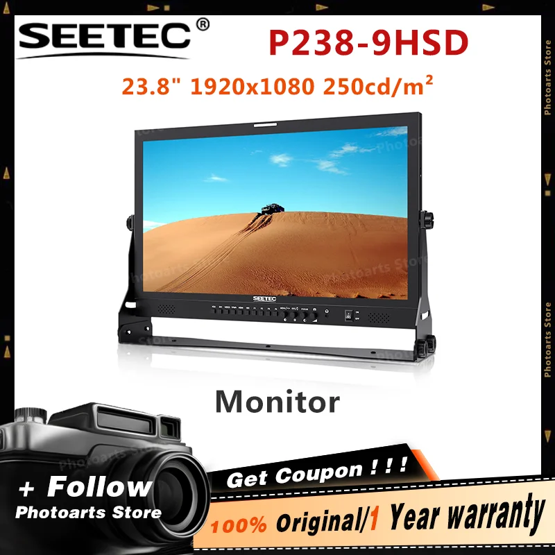Seetec P238-9HSD 23,8 palca 3G-SDI 4K Z Vysielacie LCD Monitor IPS plné HD 1920x1080