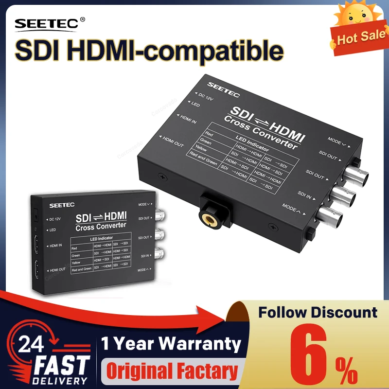 SEETEC SDI HDMI kompatibilný krížový konvertor pre snímanie digitálneho úpravy prepínača na streamovanie televízneho konvertu pre Blackmagic multi
