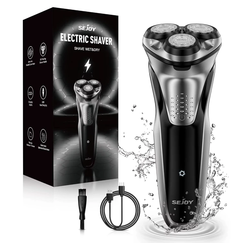 Sejoy Belvers for Men Electric Razor Pubic Hair Razors for Men Elektrický holiaci holiaci strojčeka Elektrický vodotesný vodotesný IPX7