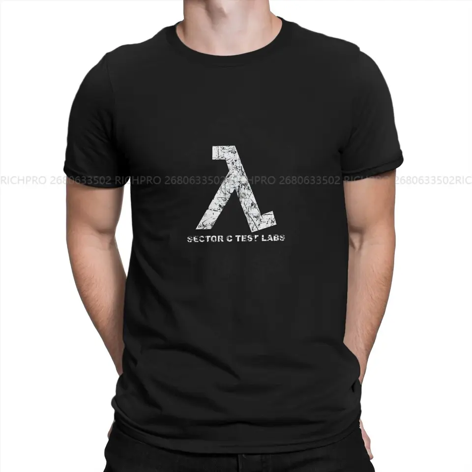 Sektor C Hip Hop Tshirt Half Life Game Leisure Polyester T tričko letné tričko pre dospelých