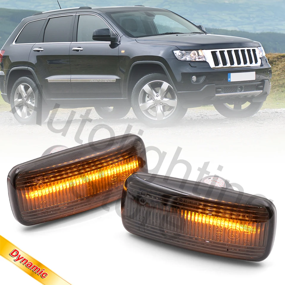 Sekvenčné LED bočné marker Fender Turn Sigight Lights pre Dodge Journey Chrysler 300C Jeep Grand Cherokee Compass MK49 veliteľ