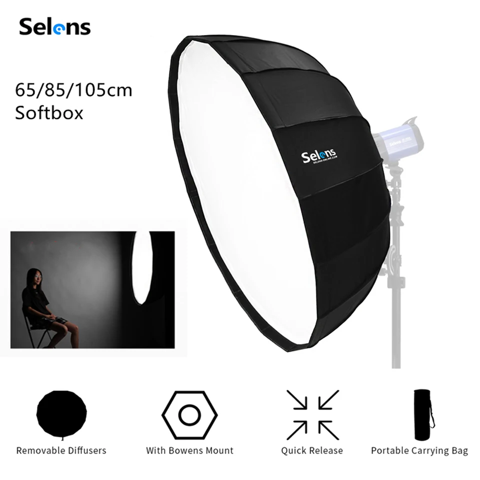 Selens difúzovač reflektor parabolický dáždnik softbox + Honeycomb for Photo Studio Kits Flash Light Photography rekvizity соedyбокpon