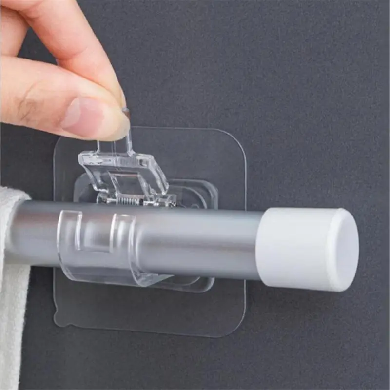 Self Adhesive Curtain Závesné držiaky na zavesenie tyče organizované držiaky stĺpcov kúpeľne