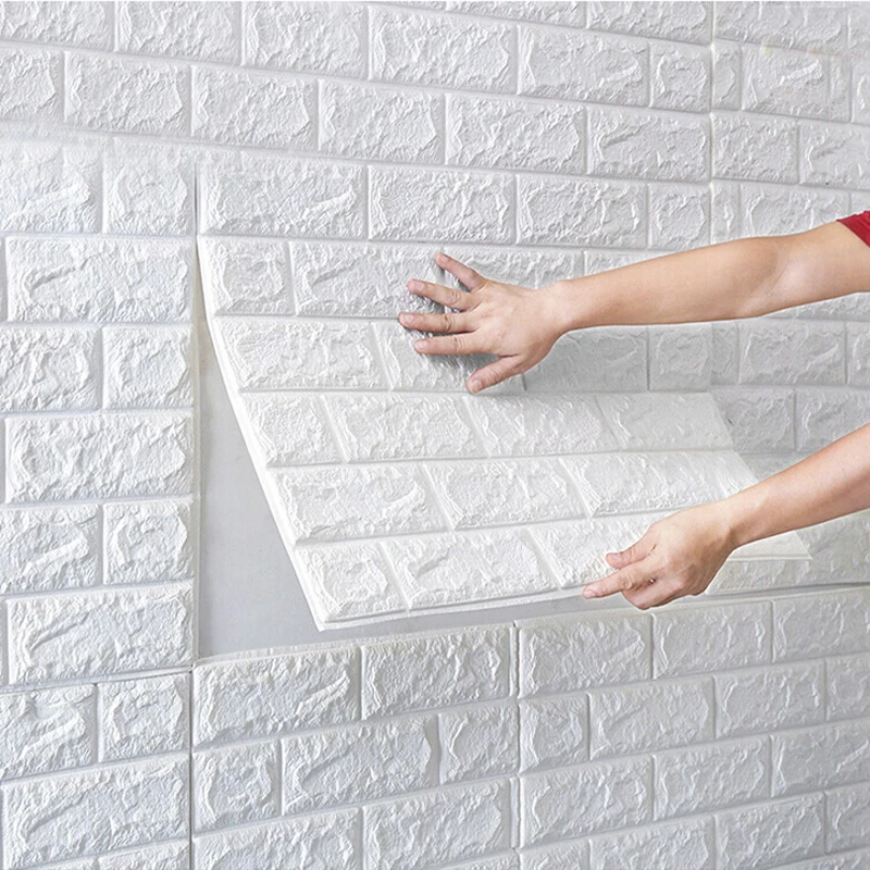 Self Adhesive Witerprood TV pozadie tehly tapety 3D nástenná nálepka obývacia izba tapeta nástenná spálňa dekoratívne 70*77