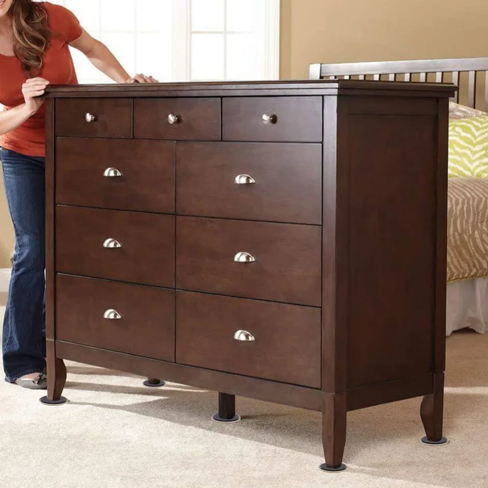 Self-spadne 4ks ľahko pohybujúc sa pohyblivé podlahové chránič rohoží nábytok na nohy podložky Pad Coaster Furniture Presúvač nábytku
