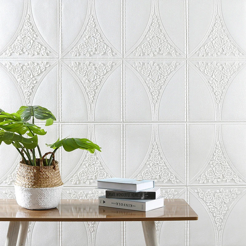 Self-útuzná tapety DIY vodotesná nálepka na stenu 1ks 70*70 cm Domáce dekorácie Klasické 3D nástenné panely penové pozadie