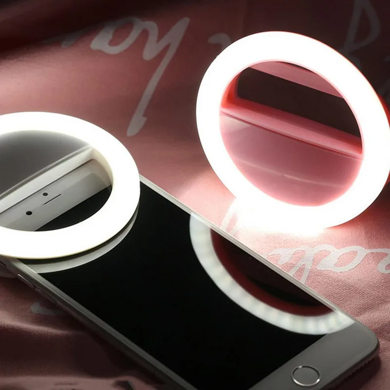 Selfie LED Ring Flash Light prenosný telefón selfie lampa Luminous Clip Lamp Fotografia Fotografie Video Spotlight objektív Luz para movil