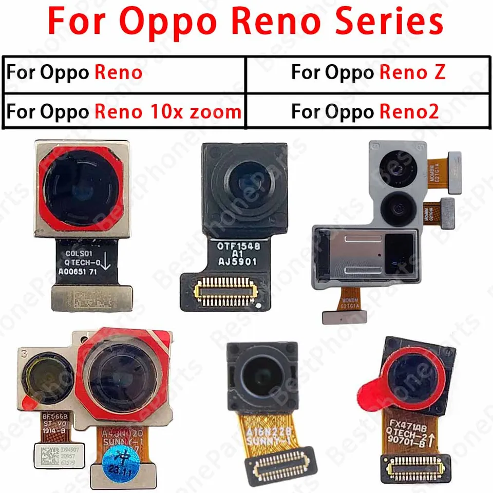 Selfie predný a zadný zadný fotoaparát pre Oppo Reno Reno 10x Zoom Reno Z Reno2 Camera Modul Zadný výmena náhradných dielov