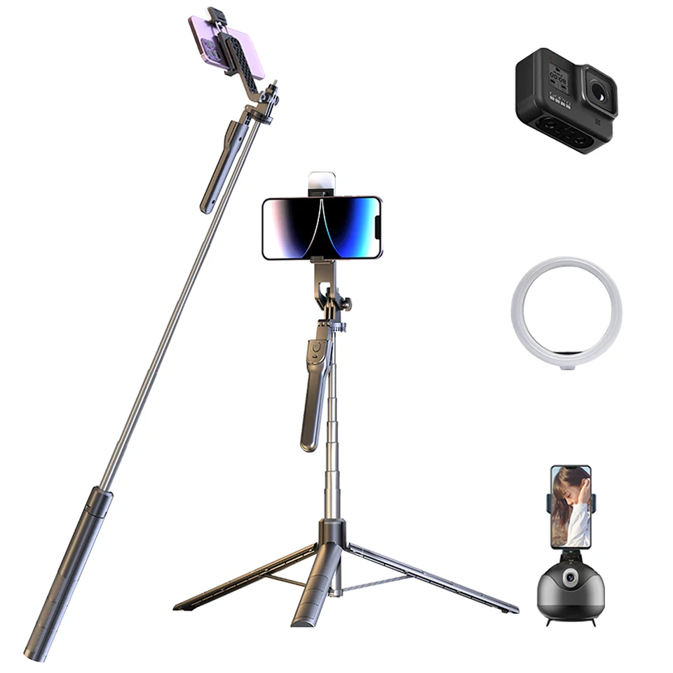 Selfie Stick Statod s odnímateľným bezdrôtovým diaľkovým ovládaním, roztiahnuteľným prenosným selfie palicami a statívom telefónu, 3-v-1