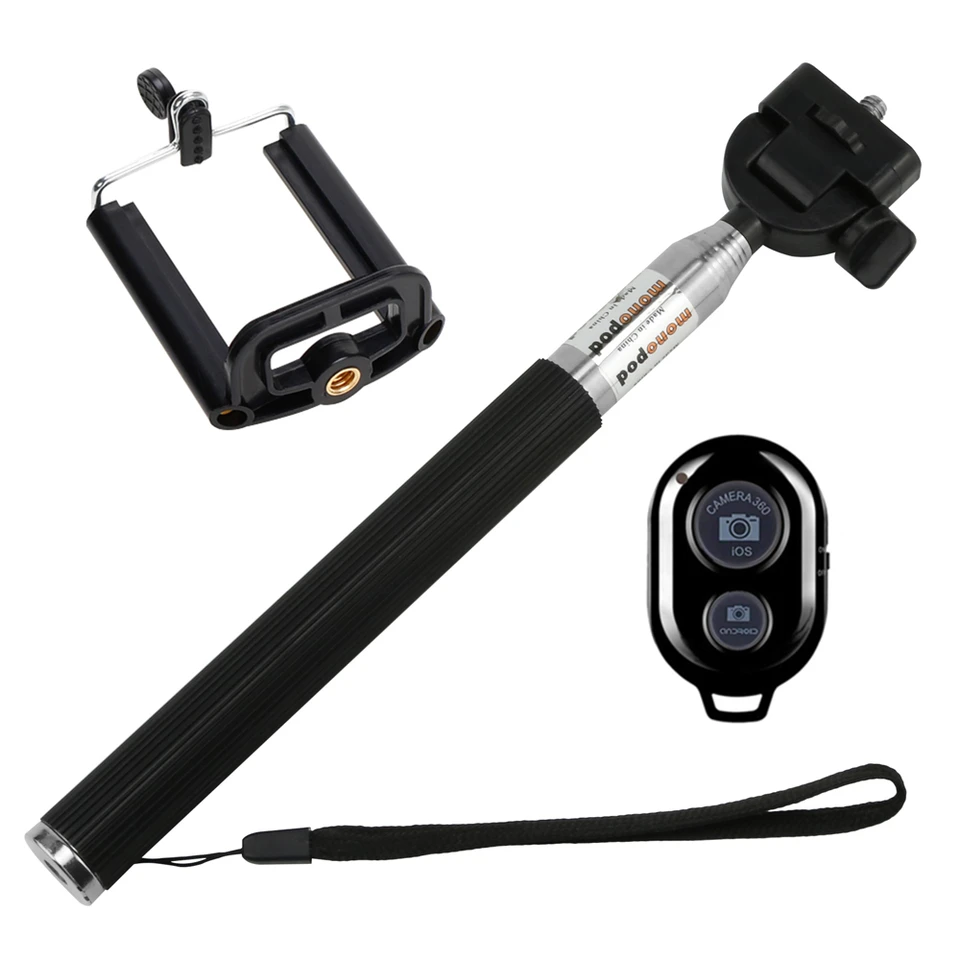 Selfie Sticks Statív pre mobilné smartfóny Bluetooth kompatibilná tyčinka s diaľkovým ovládaním monopodu s držiakom na klip na telefón