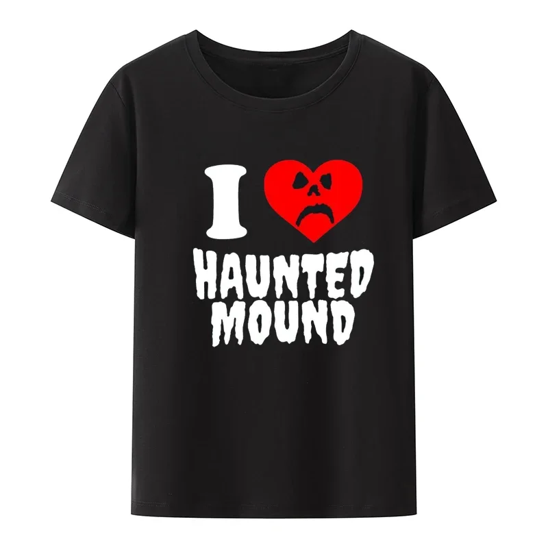 Sematary Milujem Haunted Mound T tričko Populárny trend tvar srdca unisex tričko s krátkym rukávom Tričt
