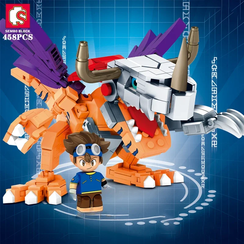 Sembo Block Building Blocks Digimon Adventure Anime Garuru Mon Zudomon War Greymon Model Zosiahnutie vzdelávacích hračiek darček k narodeninám