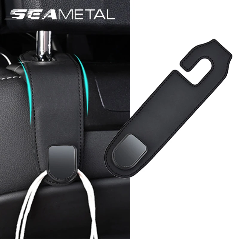 SEMETAL AUTOMÁRNE SEALL TAPELREST HOOK Univerzálny skrytý automobil Suedoví kovové zavesené háčiky interiérové ​​sedadlo chrbta záves