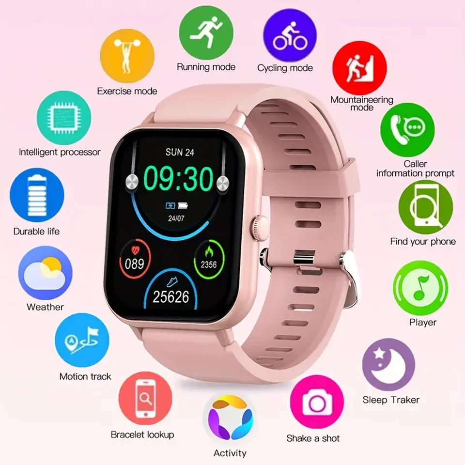 Senbono Women's Smart Watch Dial Custom BlueTooTN Call srdcový frekvencia monitor spánku Sleeper Witerproof Sport Smartwatch pre ženy